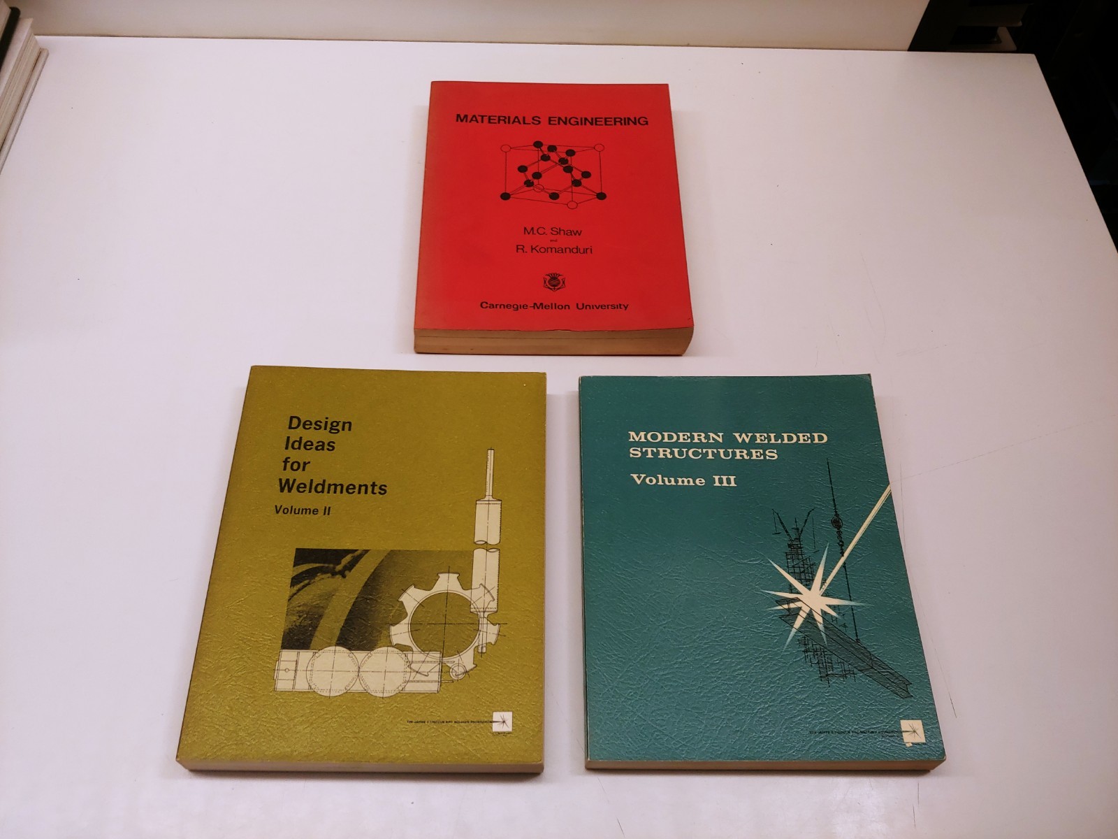 3x Vintage Welding Design & Materials Engineering Study Books