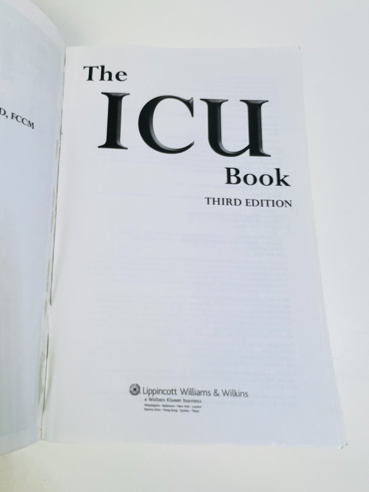 The ICU Book, Third Edition, Paul L. Marino