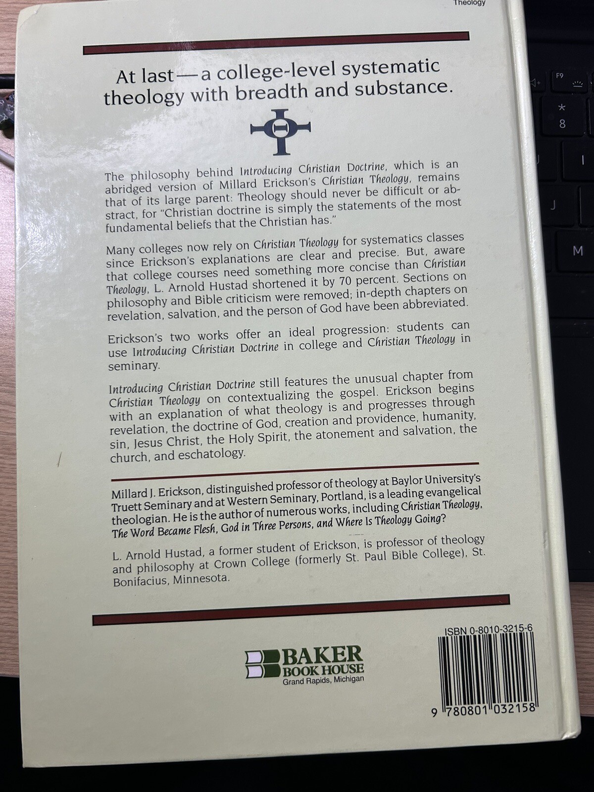 Introducing Christian Doctrine by Millard J. Erickson (1992, Hardcover, Abridged