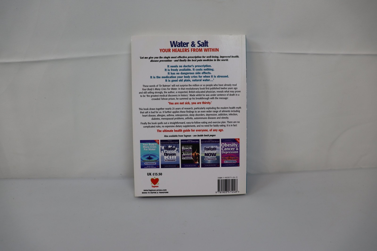 Water & Salt Your Healers From Within By Dr F Batmanghelidj Fourth Edition
