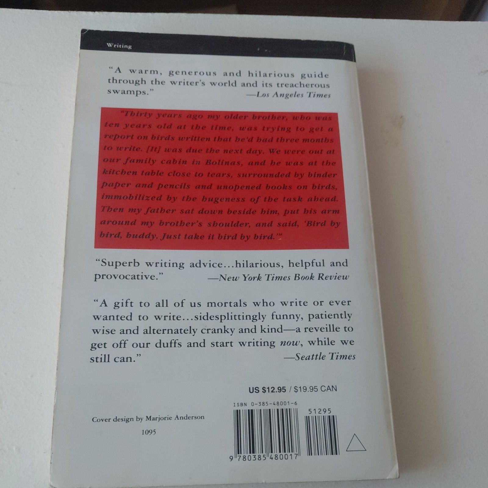Bird by Bird : Some Instructions on Writing and Life by Anne Lamott (1995, Trade