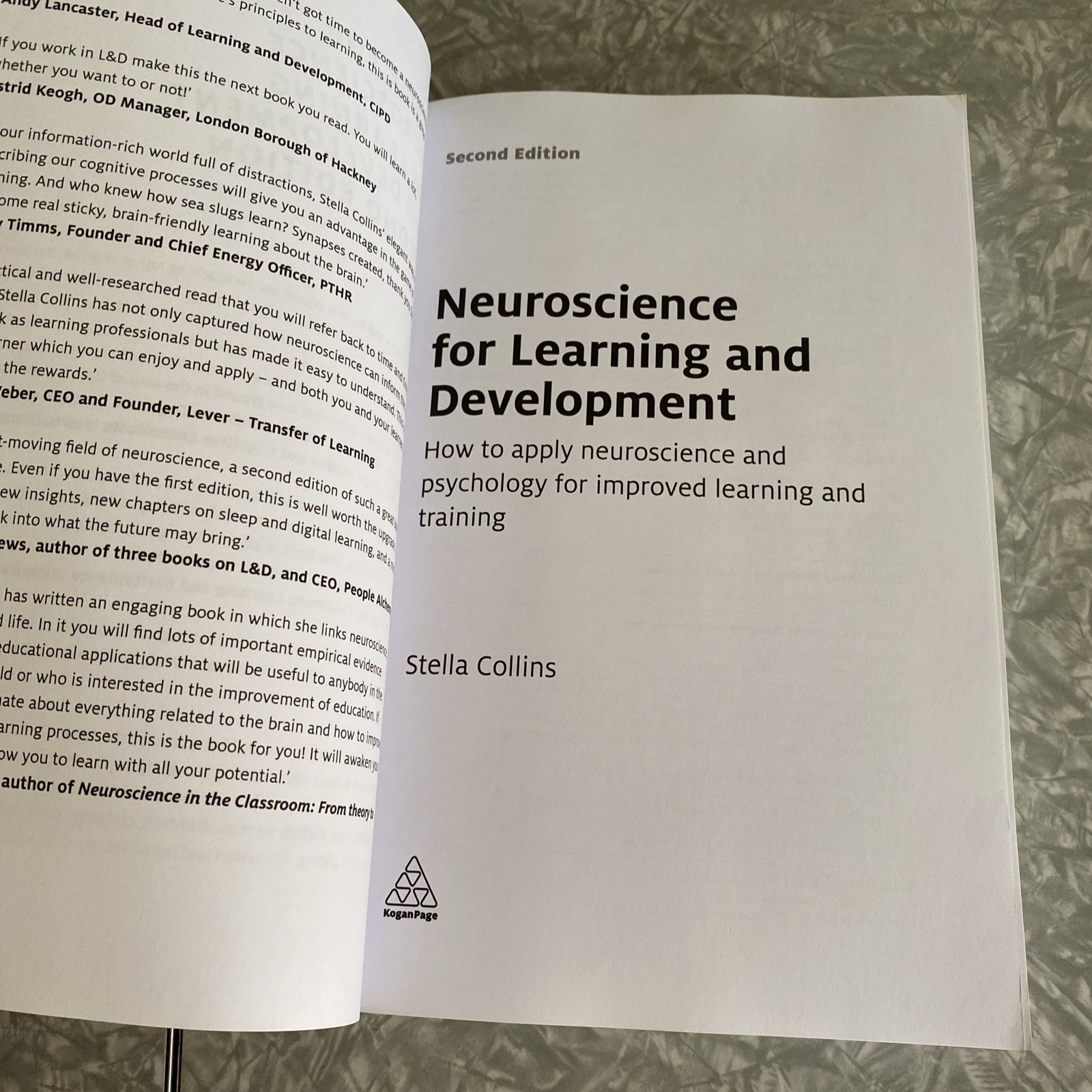 Neuroscience for Learning and Development by Stella Collins CIPD Second Edition