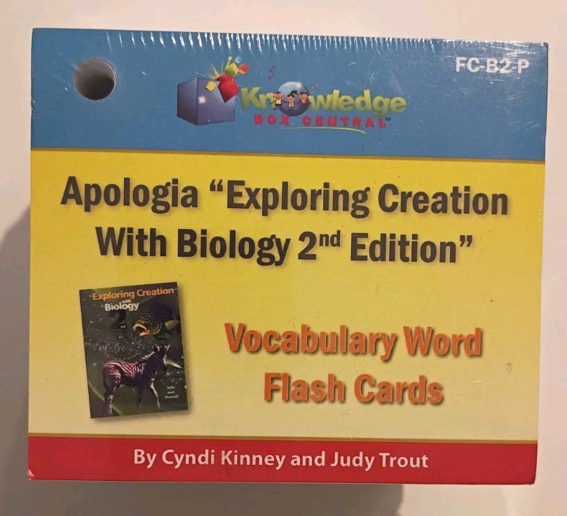 Apologia Biology 2E Vocabulary Word Flash Cards Knowledge Box Central Brand New