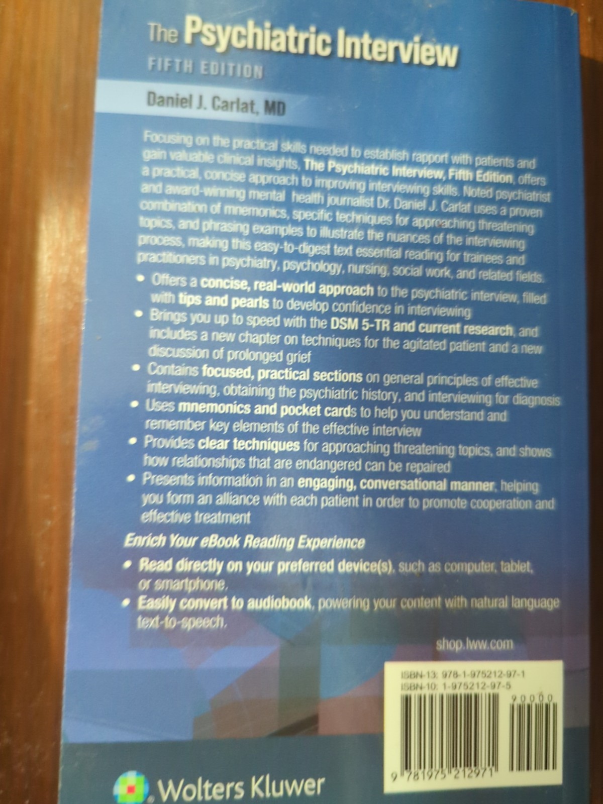 The Psychiatric Interview – by DANIEL J. CARLAT