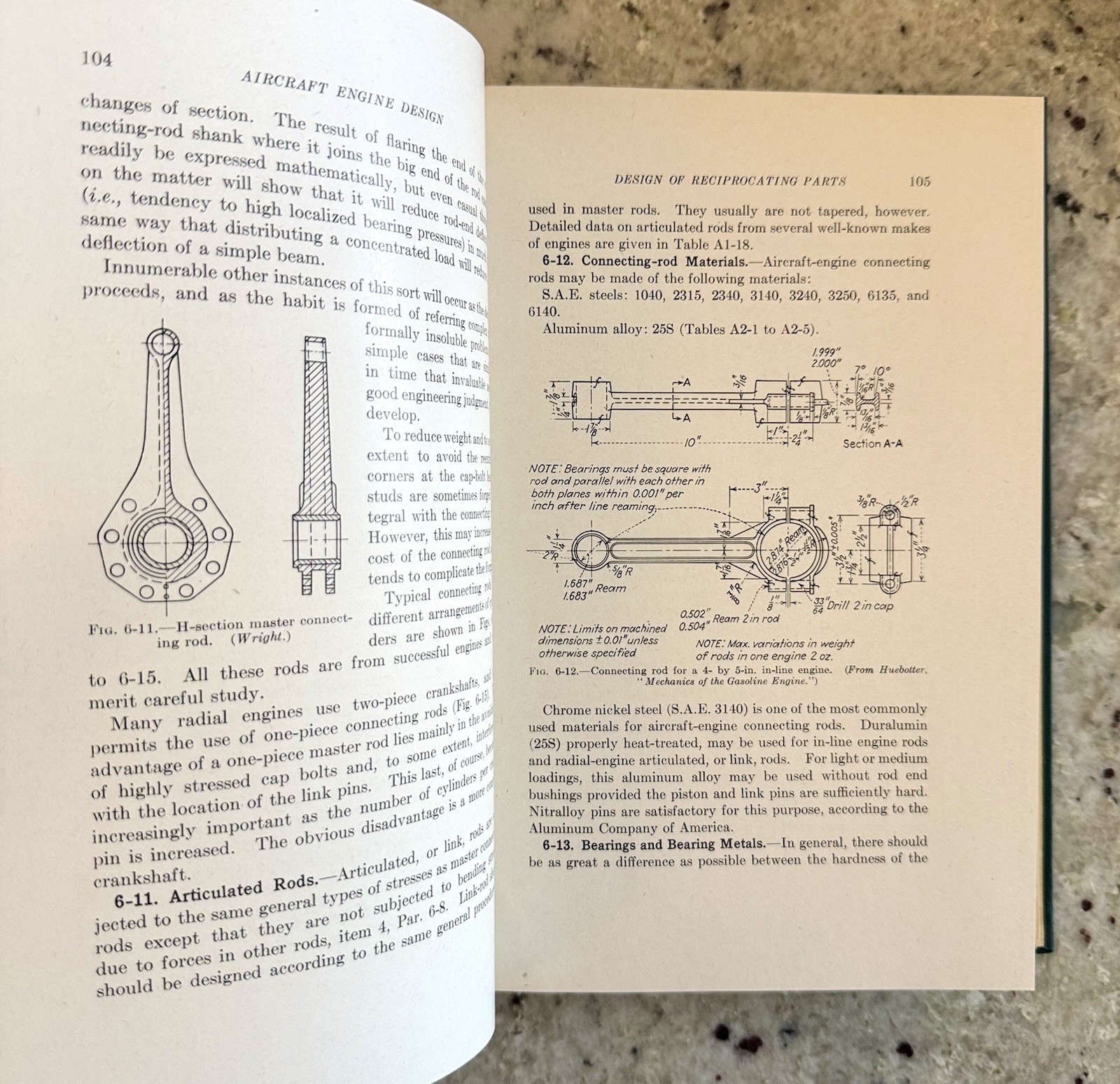Vintage 1942 Aircraft Engine Design Stated 1st Edition by Liston HCVG+