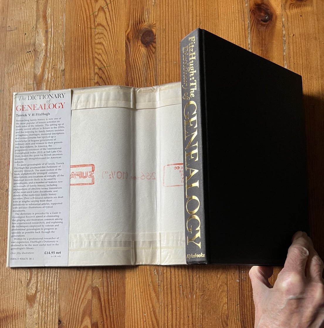 The Dictionary of Genealogy by Terrick V H FitzHugh – H/B 1986 VG condition