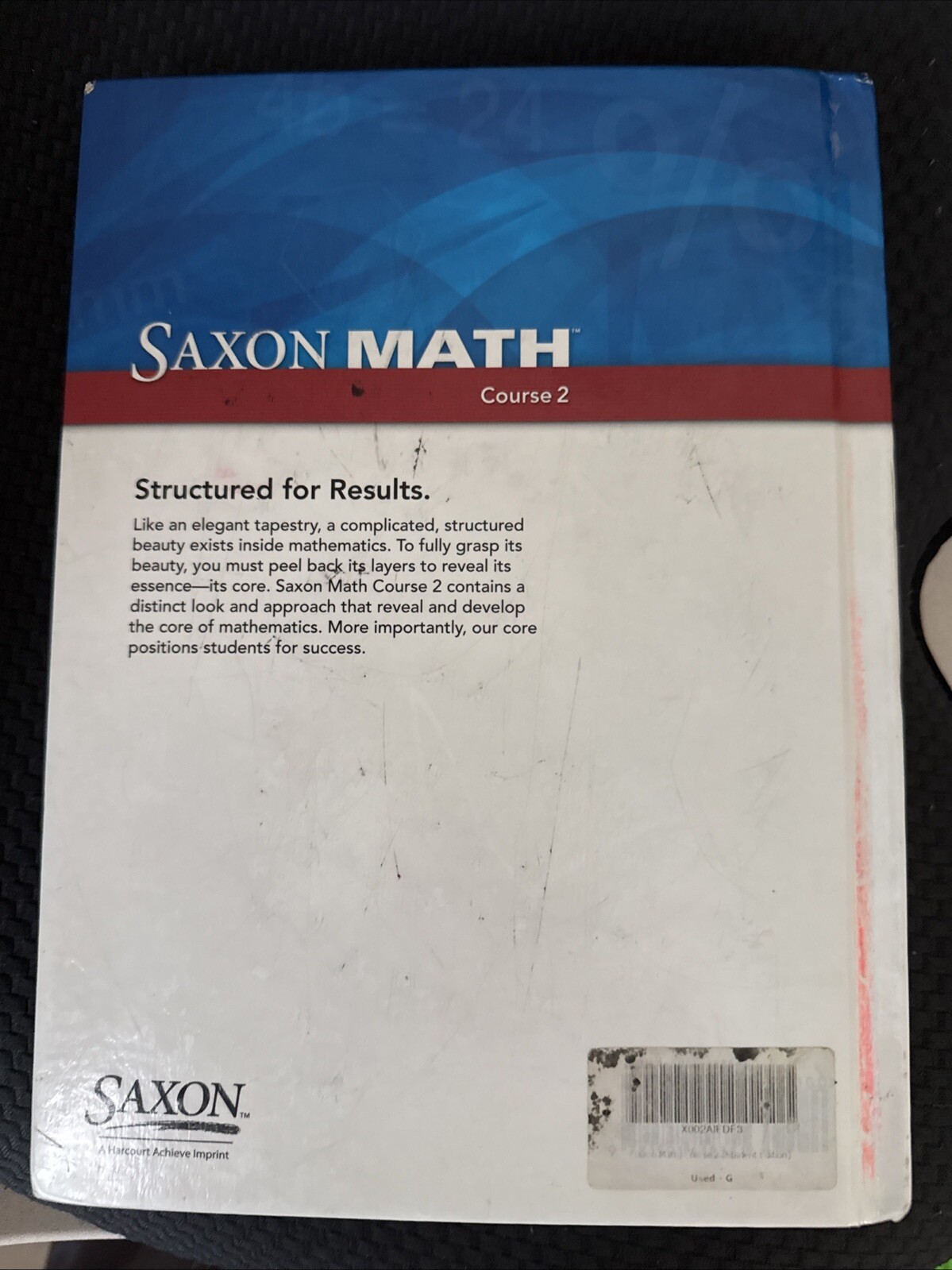 Saxon Math Course 2 Student Edition Hardcover Book Stephen Hake