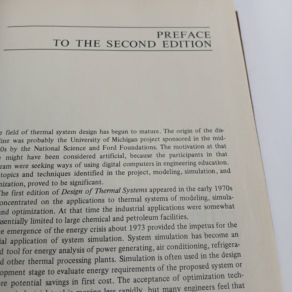 Vintage Design of Thermal Systems by W.F. Stoecker 1980 Hardcover