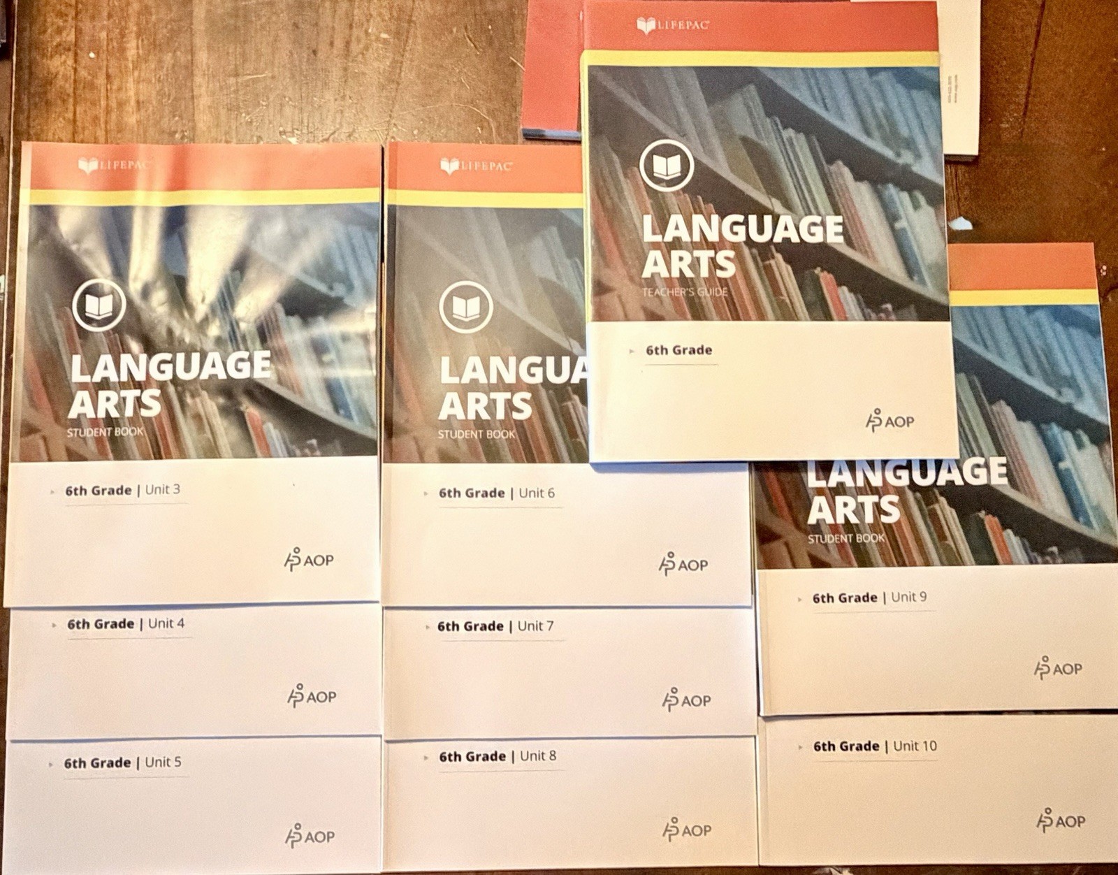 AOP LIFEPAC Grade 6 Language Homeschool Curriculum Units 3-10 + Teacher’s Guide