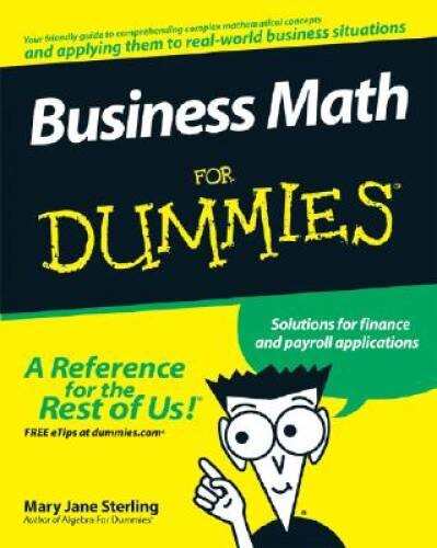 Business Math For Dummies – Paperback By Sterling, Mary Jane – GOOD