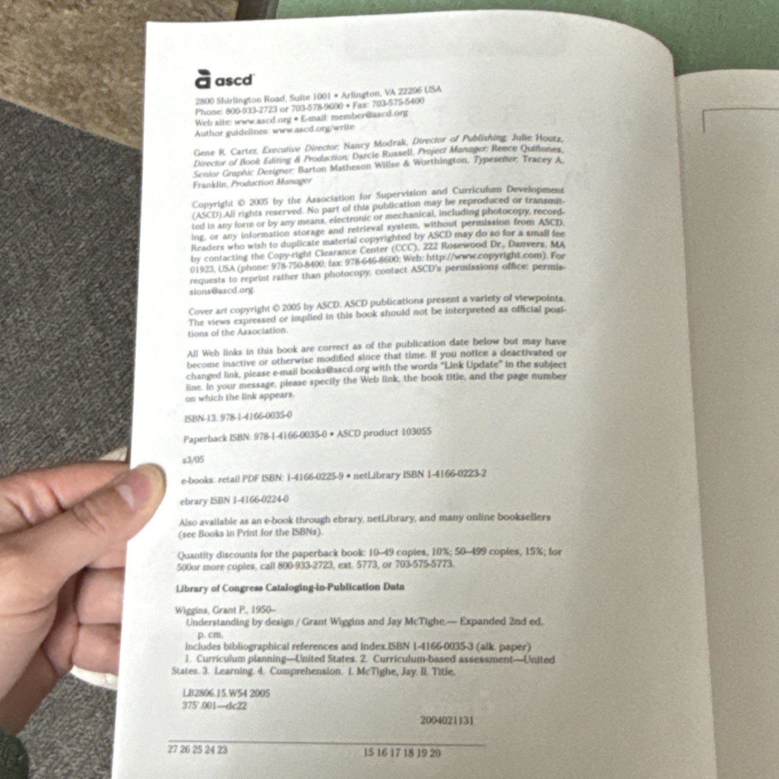 Understanding by Design Expanded 2nd Ed by Grant Wiggins & Jay McTighe, Paperb