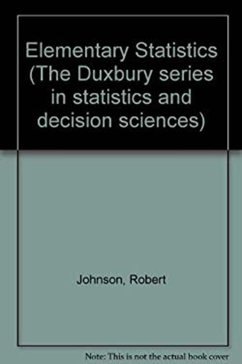 Elementary Statistics Paperback Robert R. Johnson