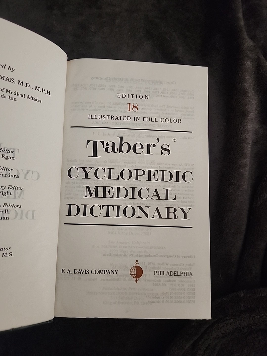 Taber’s Cyclopedic Medical Dictionary by Clayton L. Thomas and Donald Venes…