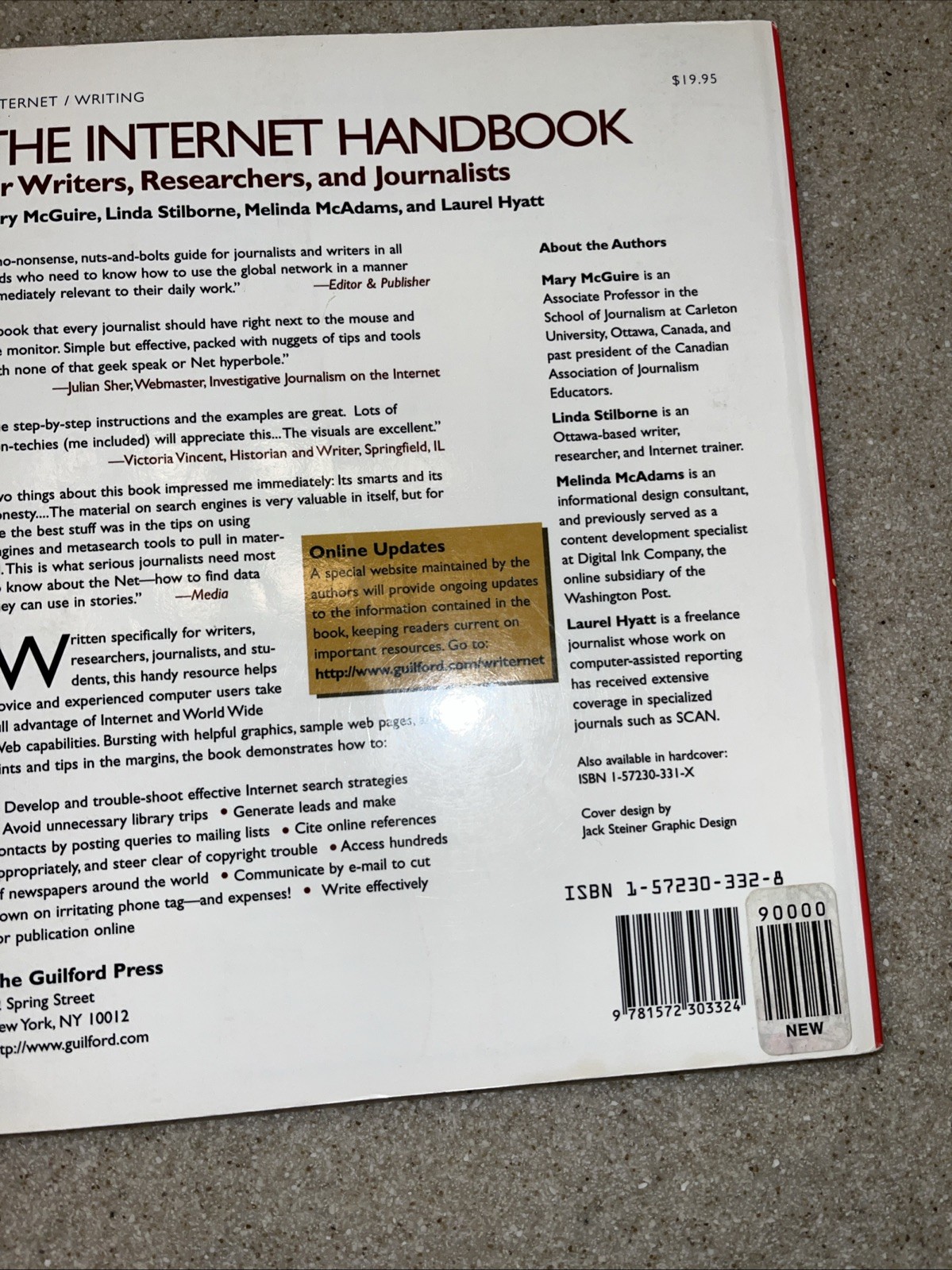 Internet Handbook for Writers, Researchers, and Journalists (1997, Paperback)