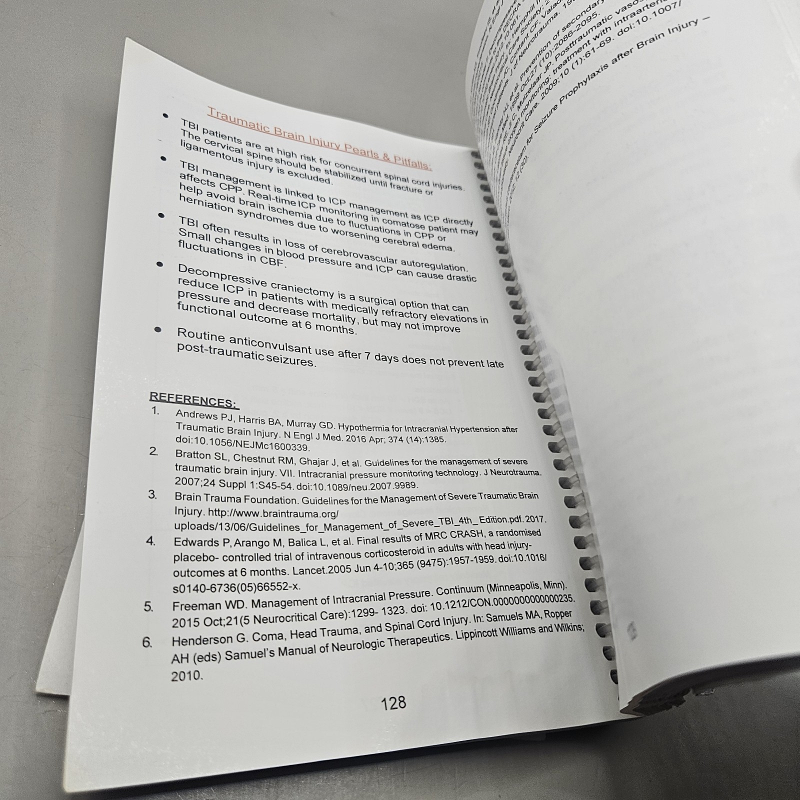 The Pocket Guide To Neurocritical Care Spiral Bound Paperback
