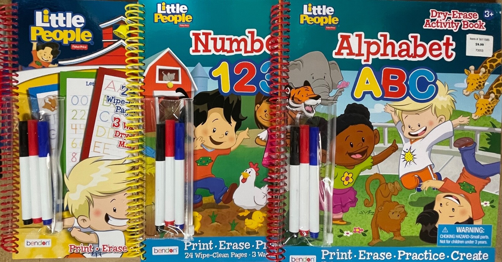 Case of 12 – NEW Fisher Price Dry-Erase Activity Books Kids Education Children
