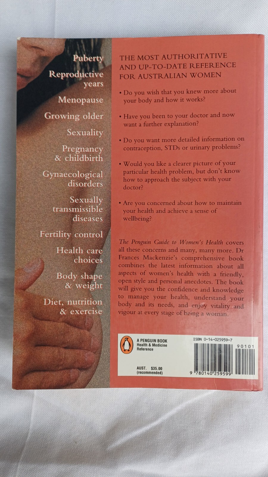 Used Book Penguin Guide to Women’s Health Australian 440 pages Very Good