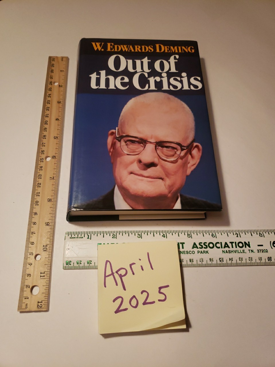 Out of the Crisis by Deming, W. Edwards Hardcover Book 22nd Printing 1994