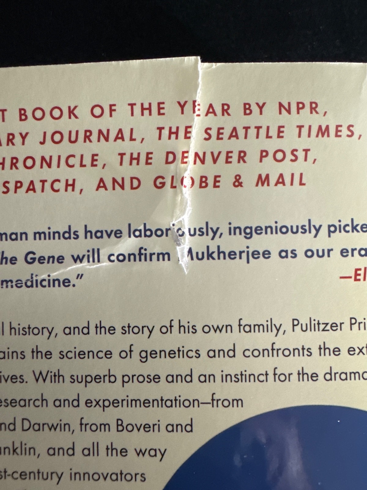 Gene : An Intimate History by Siddhartha Mukherjee (2017, Trade Paperback)
