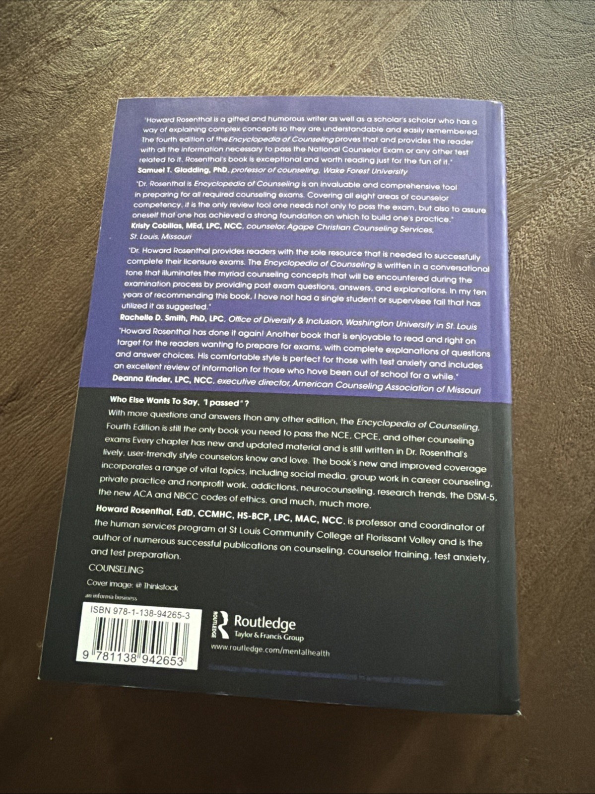 Encyclopedia of Counseling for the NCE and the Counselor Prep