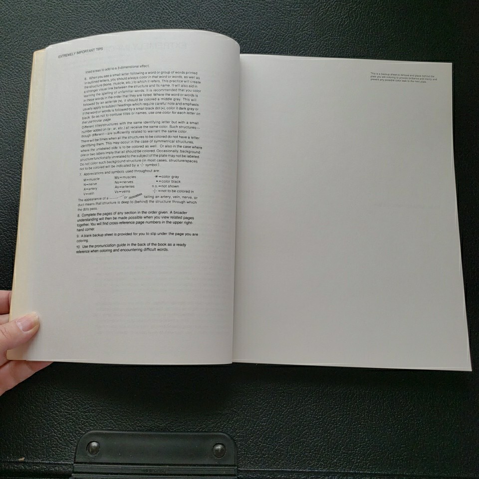Anatomy Coloring Book by Wynn Kapit and Lawrence M. Elson, Some writing no color