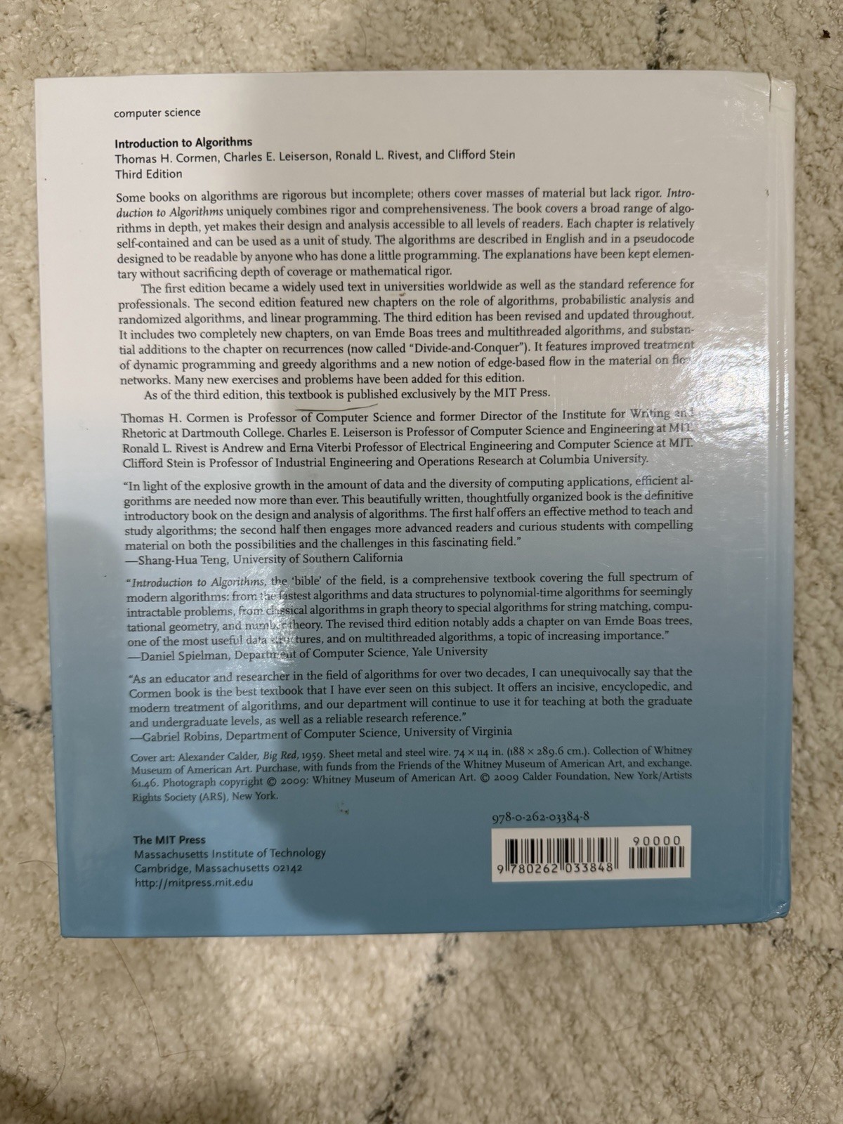 Introduction to Algorithms, Third Edition (2009, Hardcover)