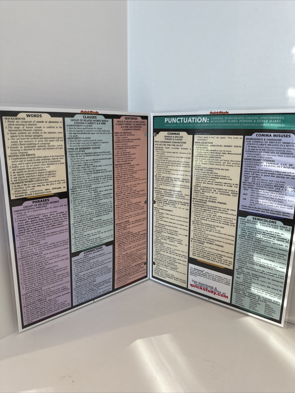 NEW QuickStudy | English: Grammar & Punctuation Laminated Study Guide