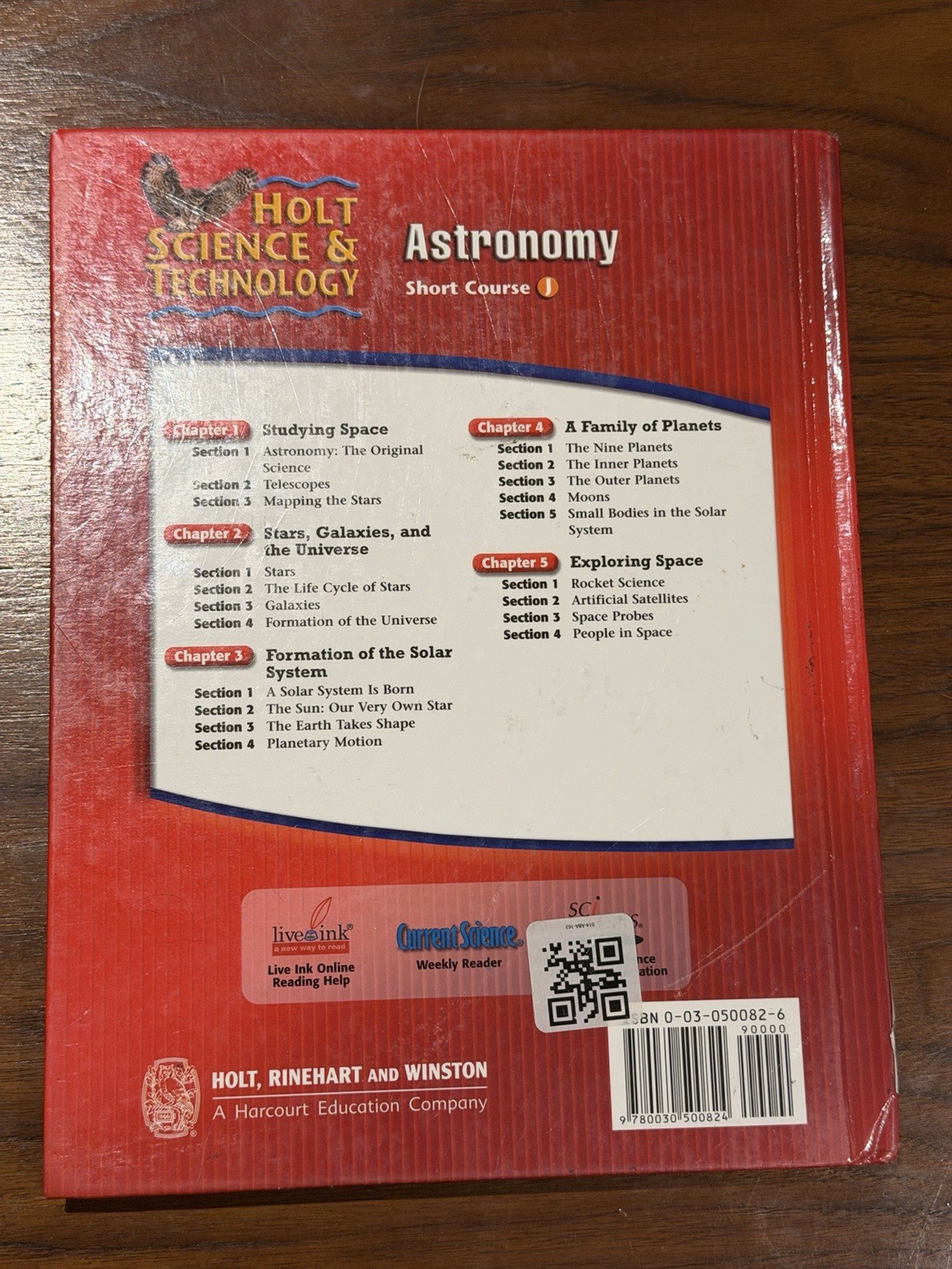 Holt Science & Technology Astronomy Short Course HC 2004 HRW Interactive Online