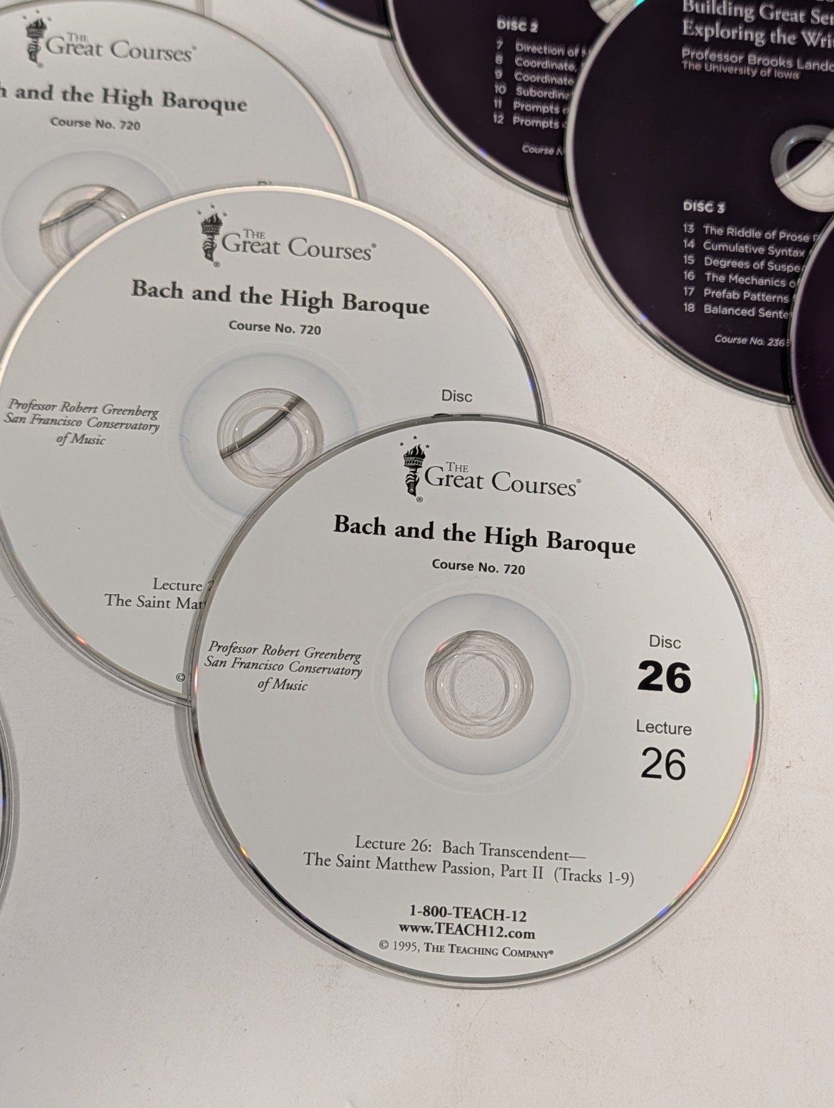 30 Loose Learning Courses DVDs & Audio CDs – Religion, History, Writing, Music