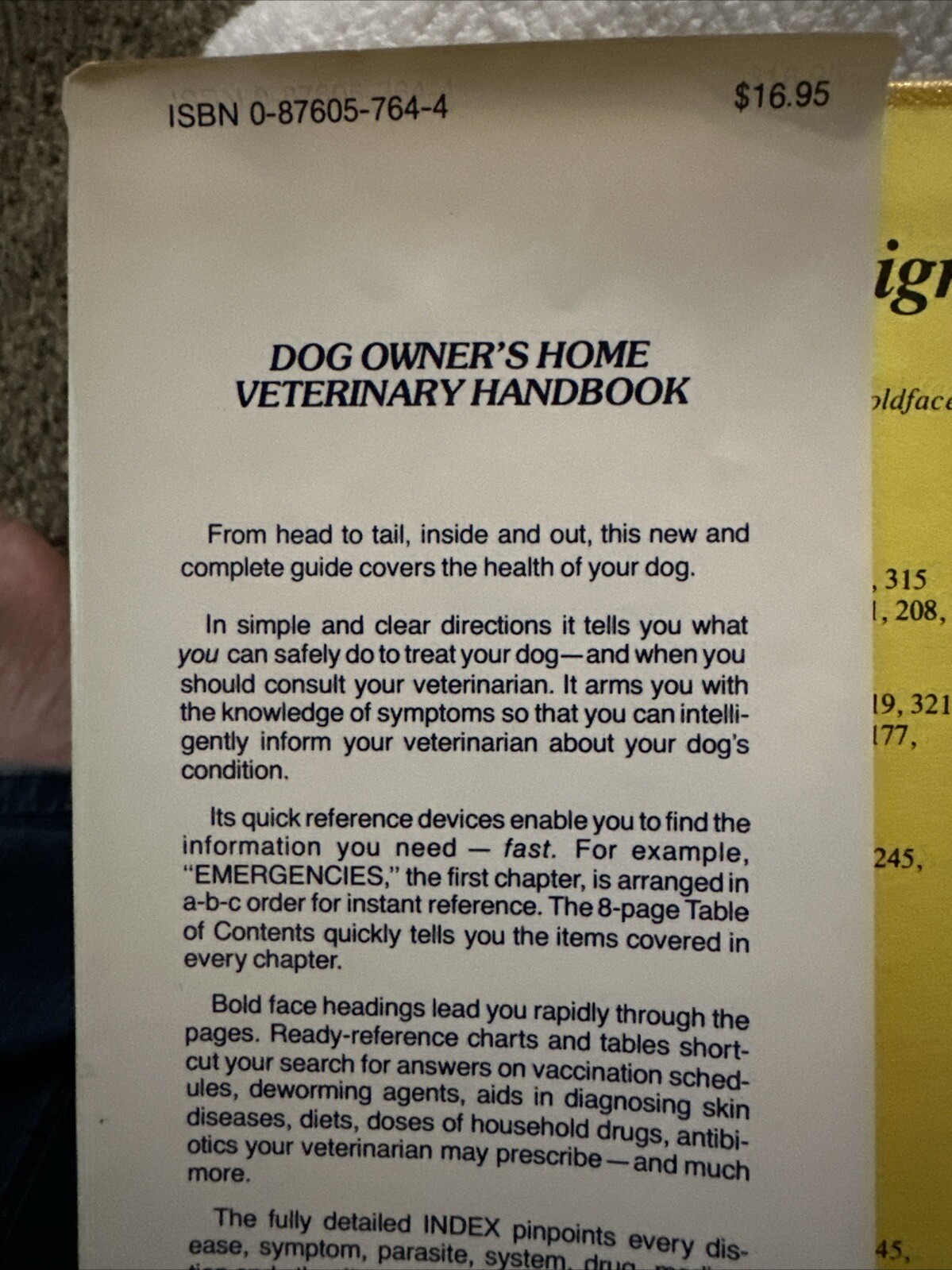 Dog Owner’s Home Veterinary Handbook Hardcover 364 Pages