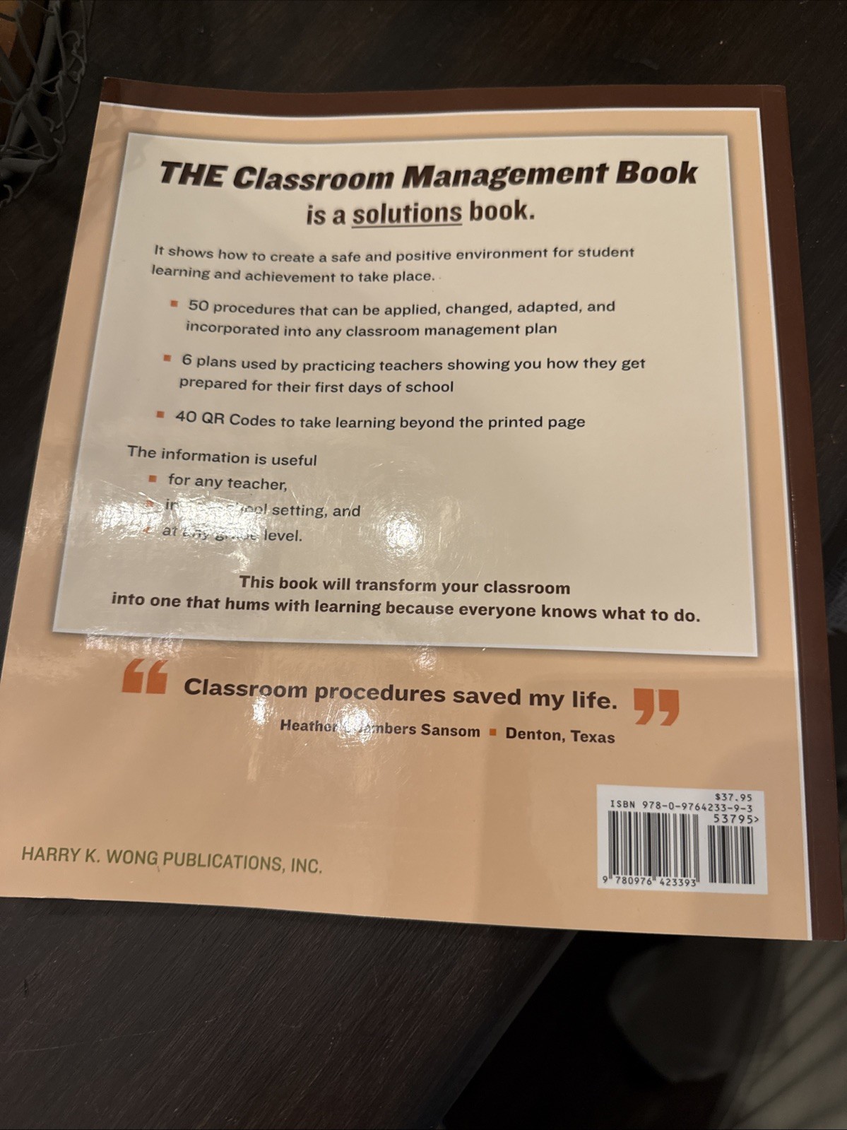 Classroom Management Book by Rosemary T. Wong and Harry K. Wong (2018, Trade…