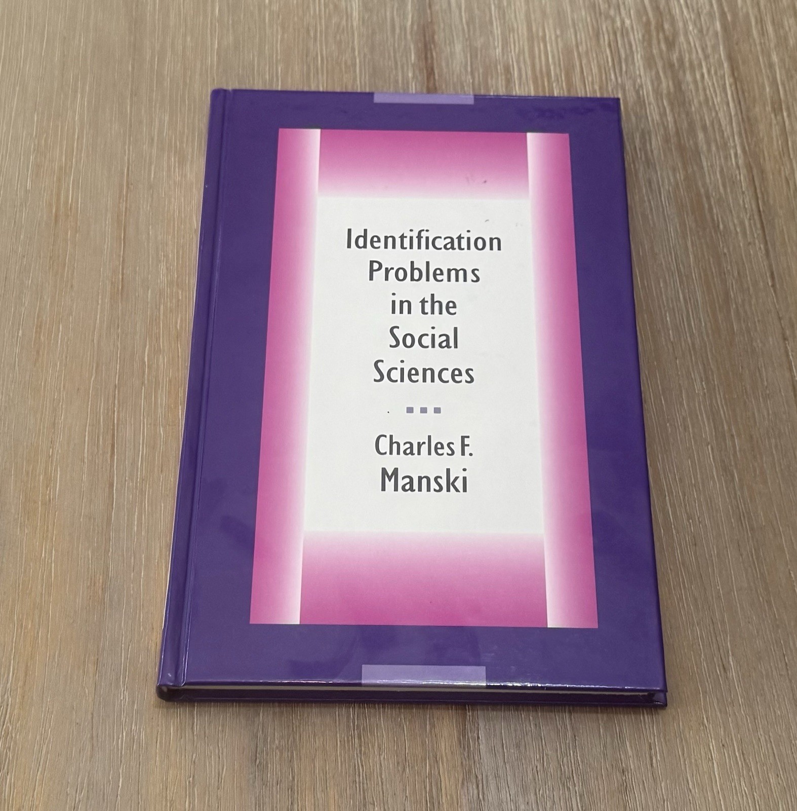 Identification Problems in the Social Sciences by Charles F. Manski 1995 HC