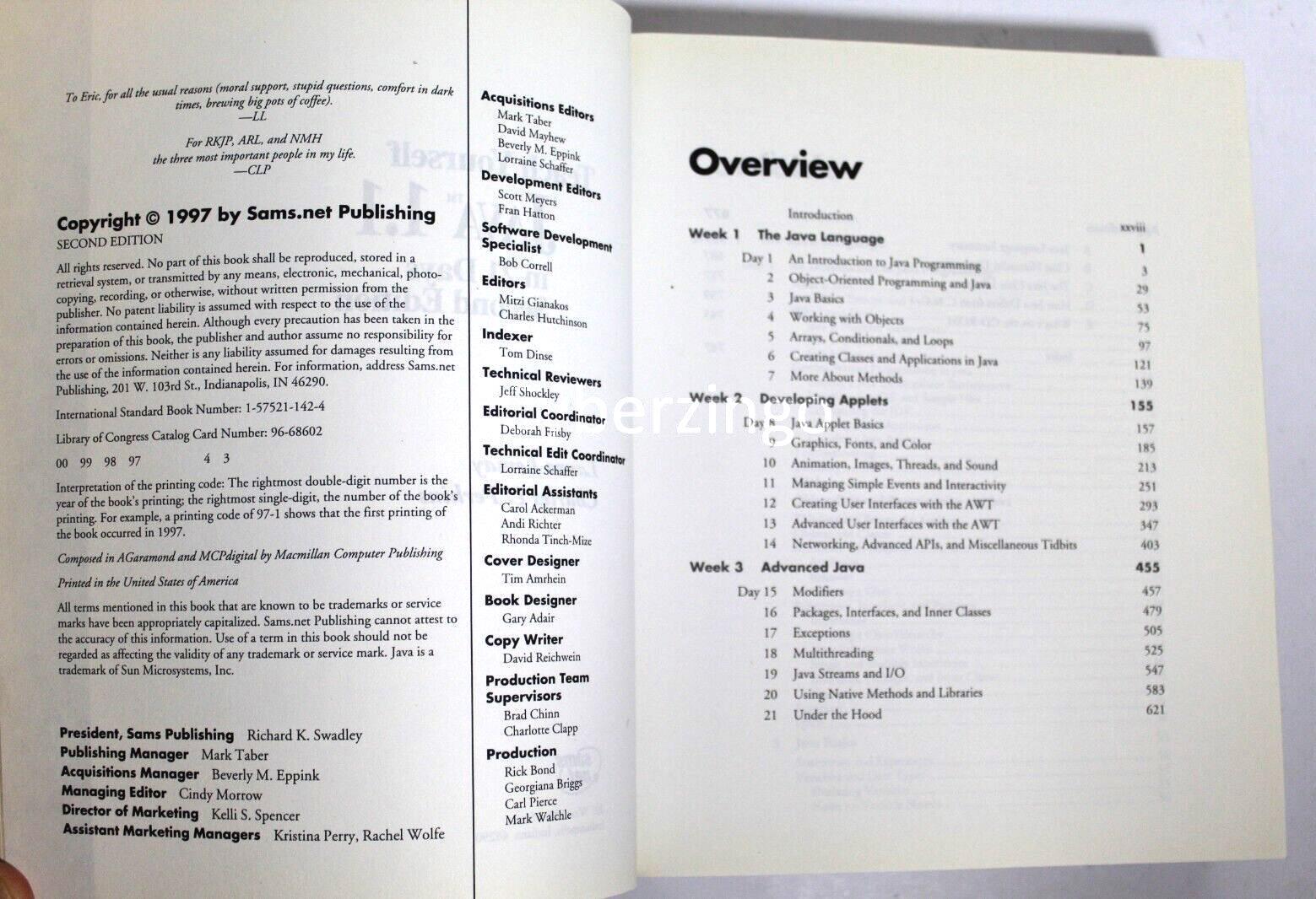 Teach Yourself Java 1.1 In 21 Days Laura Lemay 1997 PREOWNED NO CD-ROM