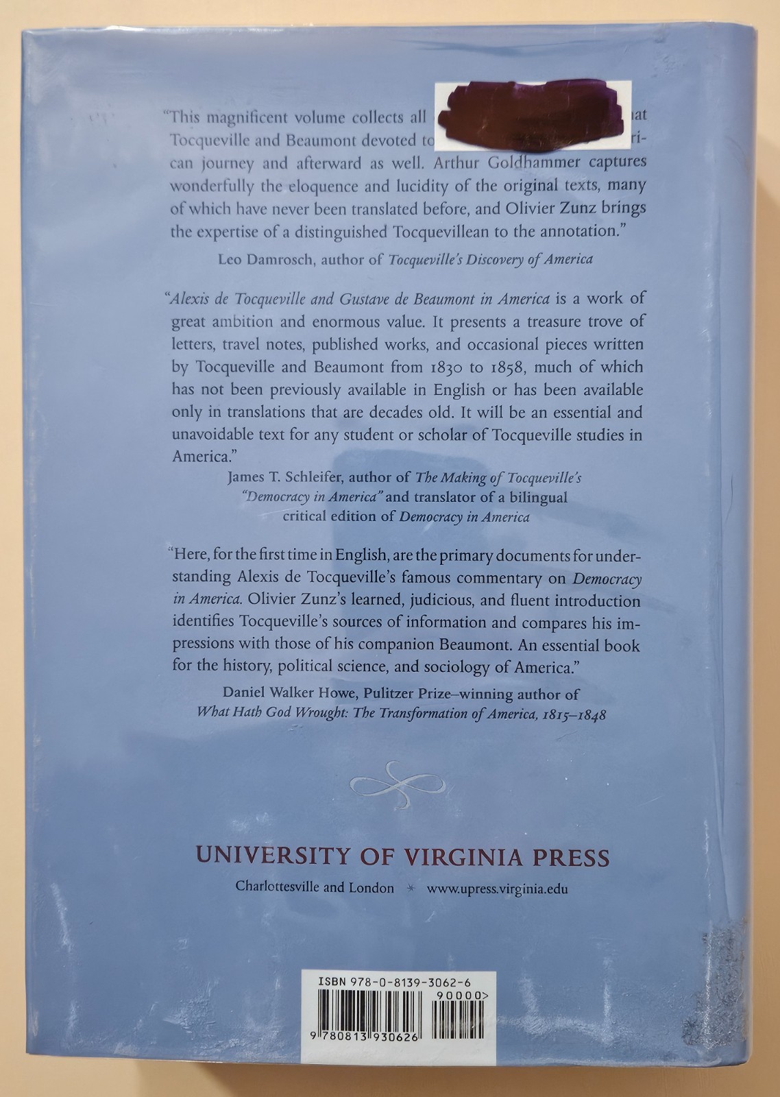 Alexis de Tocqueville & Gustave de Beaumont in America, HC, ex-library