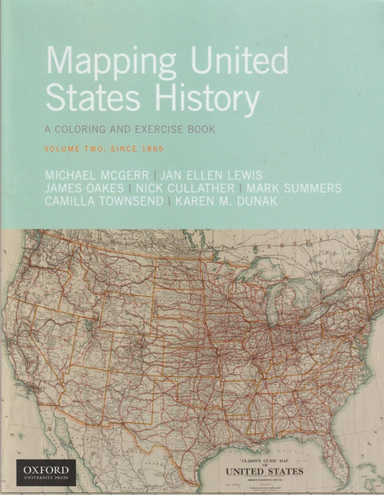 Mapping United States History, Coloring/Exercise book, Volume 2, Since 1865, NEW