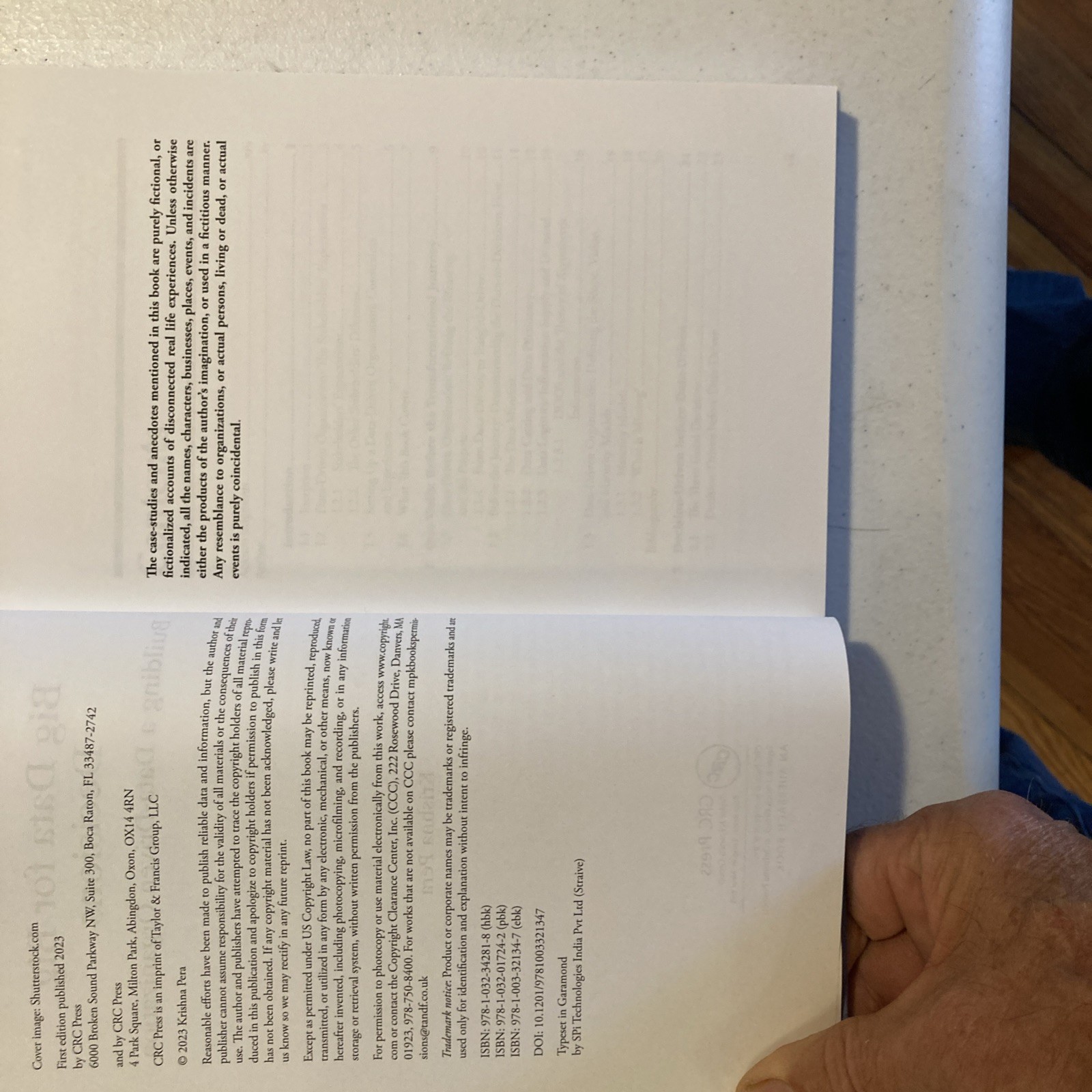 Big Data for Big Decisions: Data Driven Org. Krishna Pera (CRC Press 2023 HC LN)