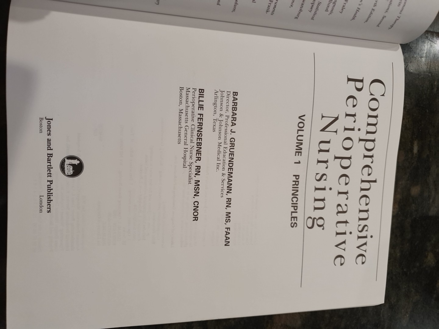 Comprehensive Perioperative Nursing Barbara Gruendemann Hardcover