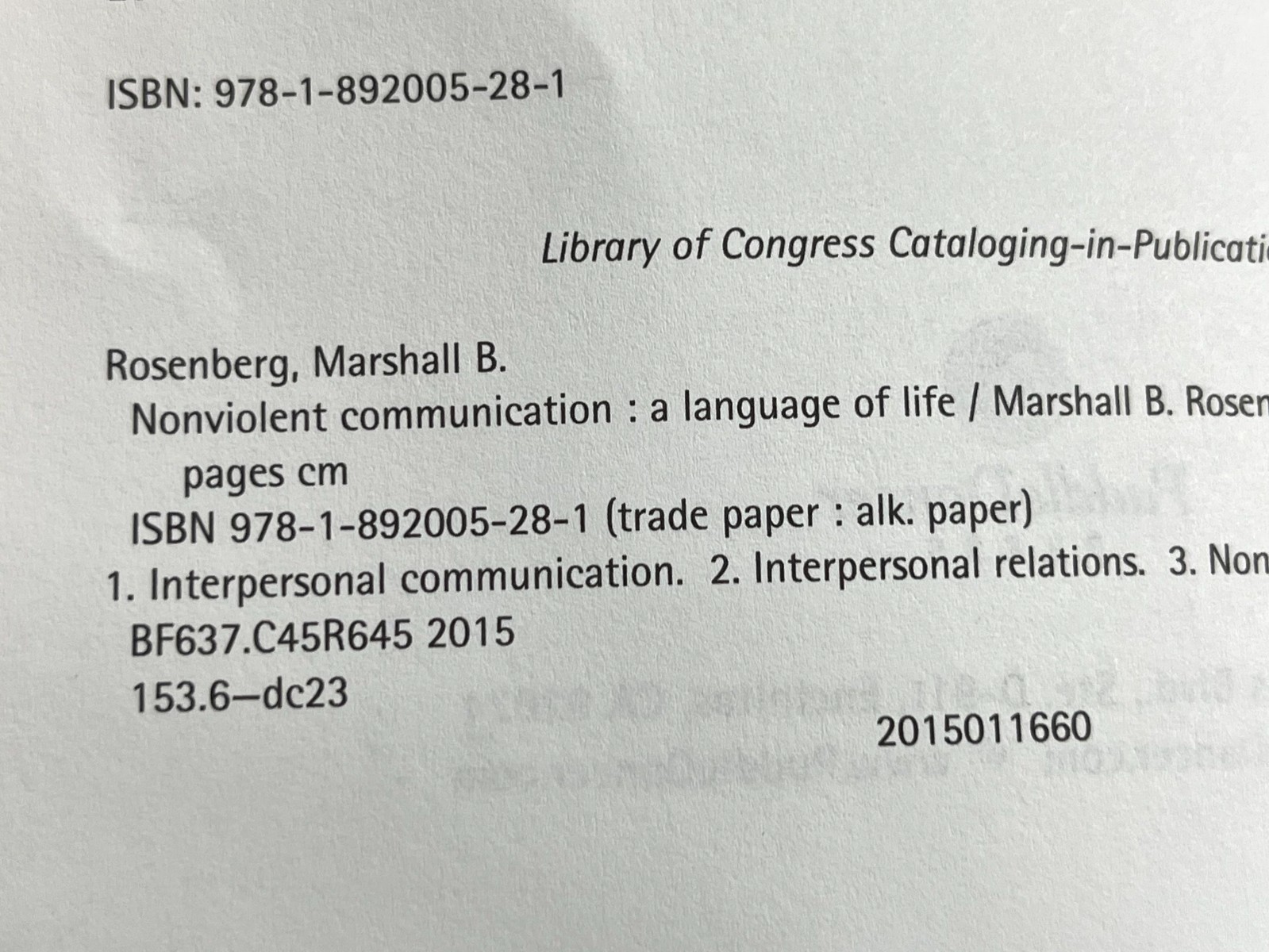 Nonviolent Communication: A Language of Life by Marshall B. Rosenberg, PhD Book