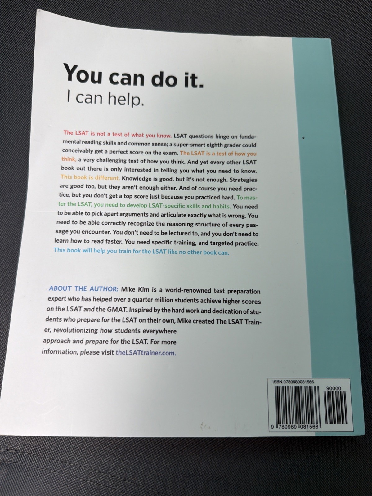 The LSAT Trainer :A Remarkable Self-Study Guide 4th Edition Mike Kim -Read!