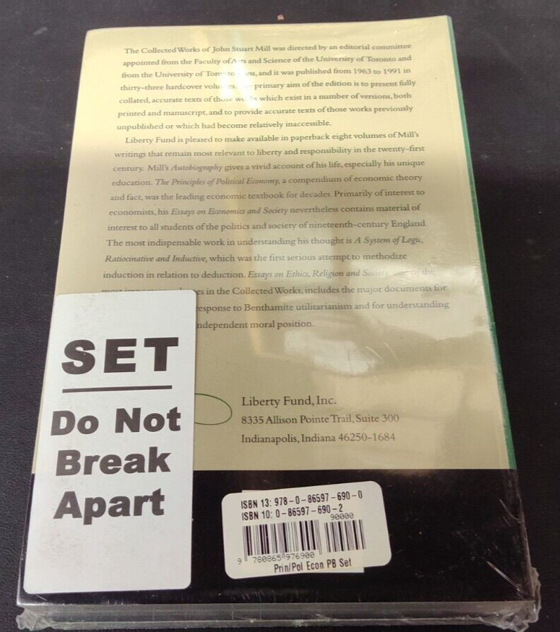 Brand New Sealed Collected Works of John Stuart Mill Volumes 2 + 3