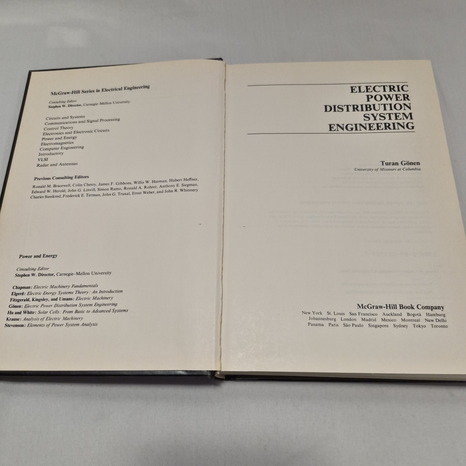 Electric Power Distribution System Engineering Turan Gonen