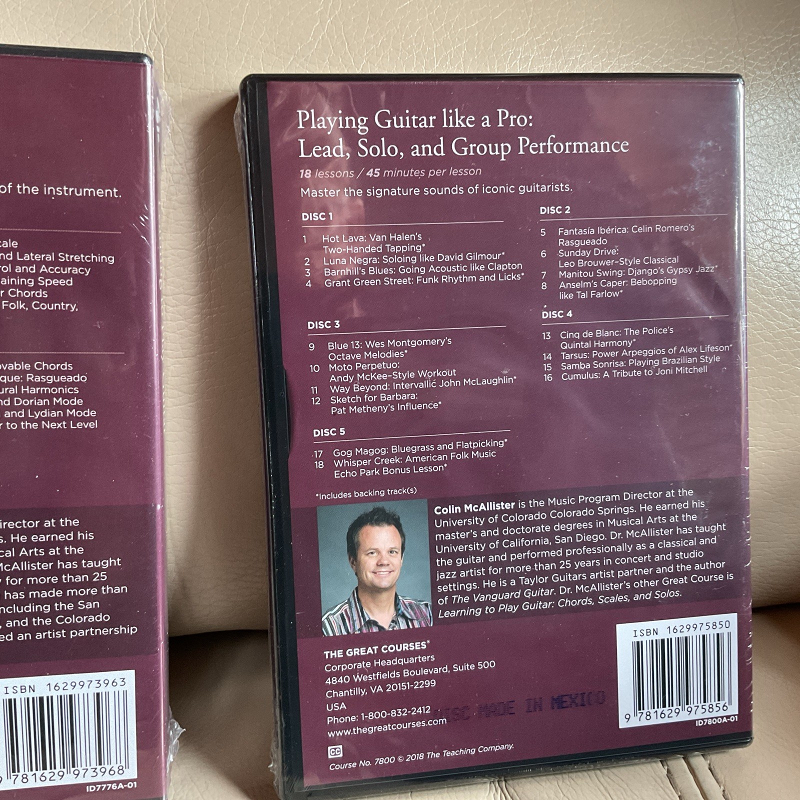 Learning to Play Guitar The Great Courses 4‑Disc DVD Set + Guidebook + Pro DVD