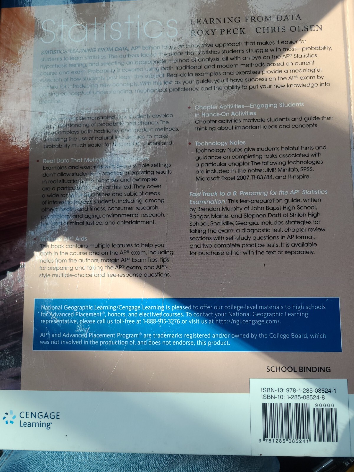 Statistics : Learning from Data by Chris Olsen and Roxy Peck (2013, Hardcover)