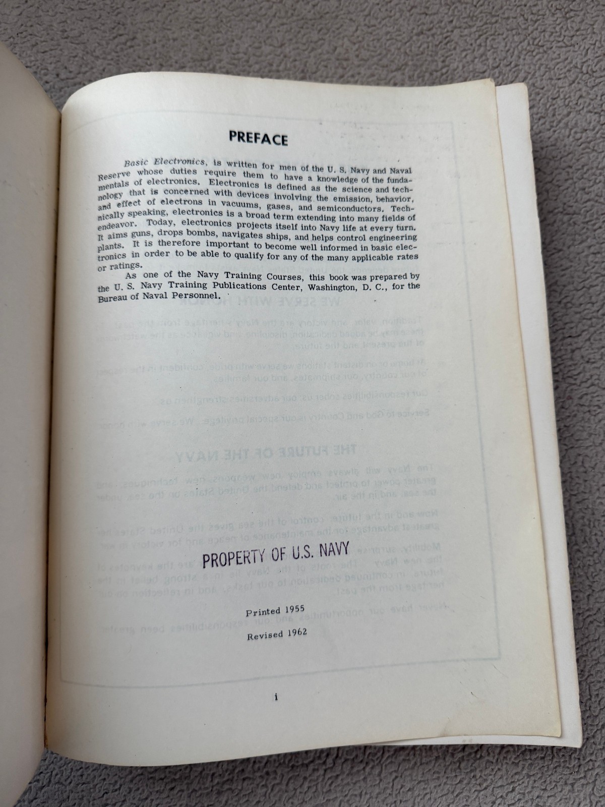 1962 Navy Training Course BASIC ELECTRONICS, Bureau of Naval Personnel, 10087-A