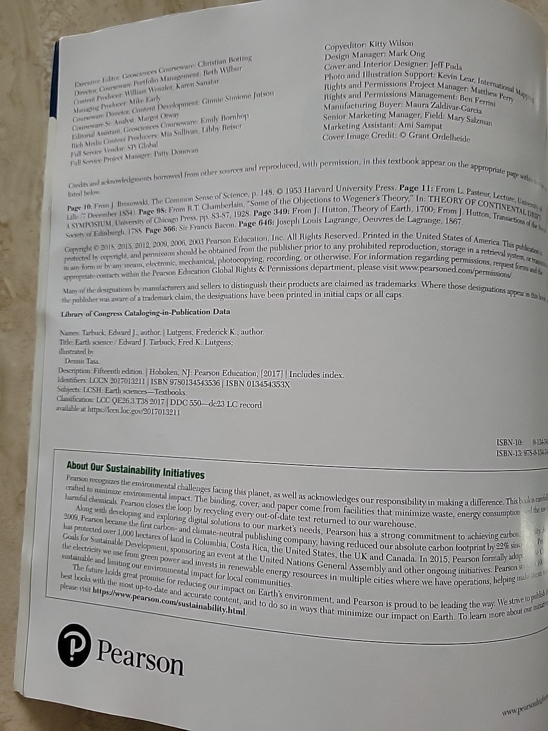 Earth Science 15th Edition Paperback Pearson