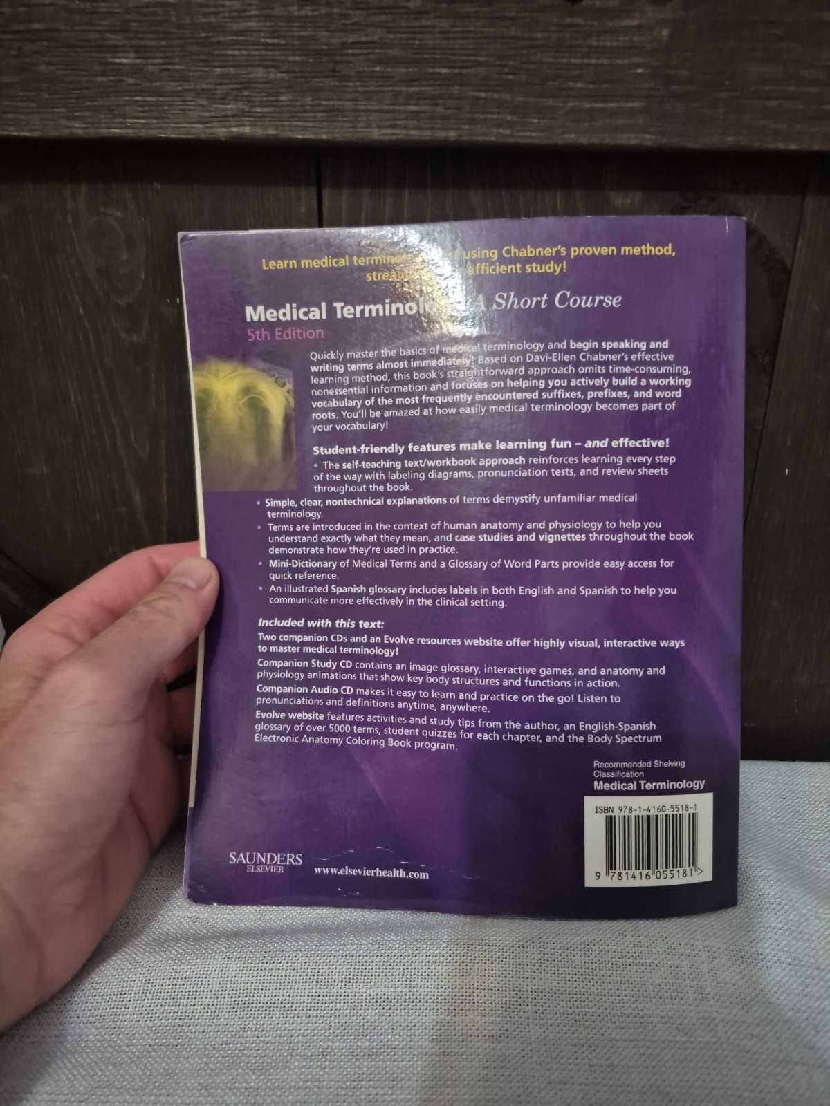 Medical Terminology (text only) 5th (Fifth) edition by Davi-Ellen Chabner