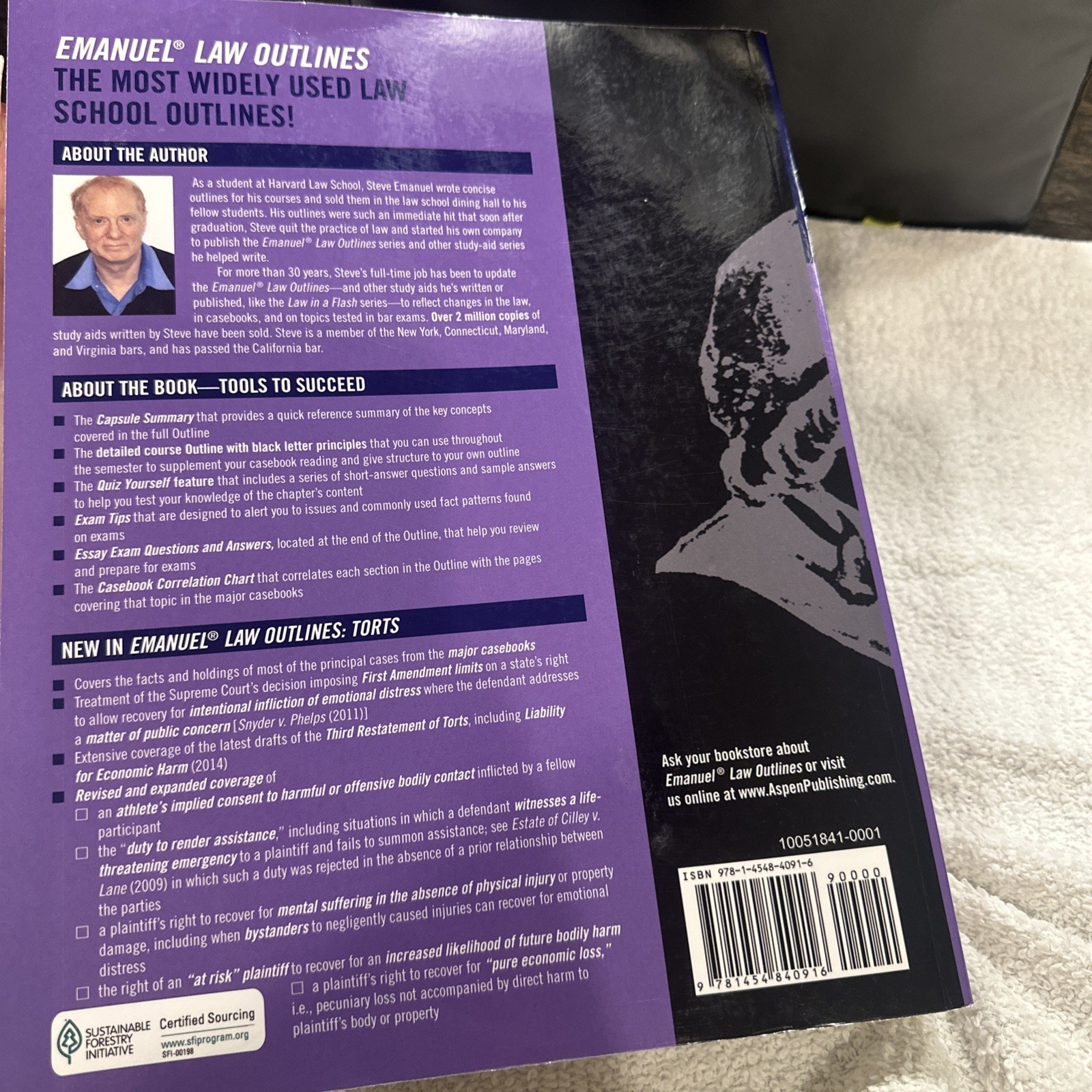 Emanuel Law Outlines: Torts 10Th Edition By Steven L. Emanuel