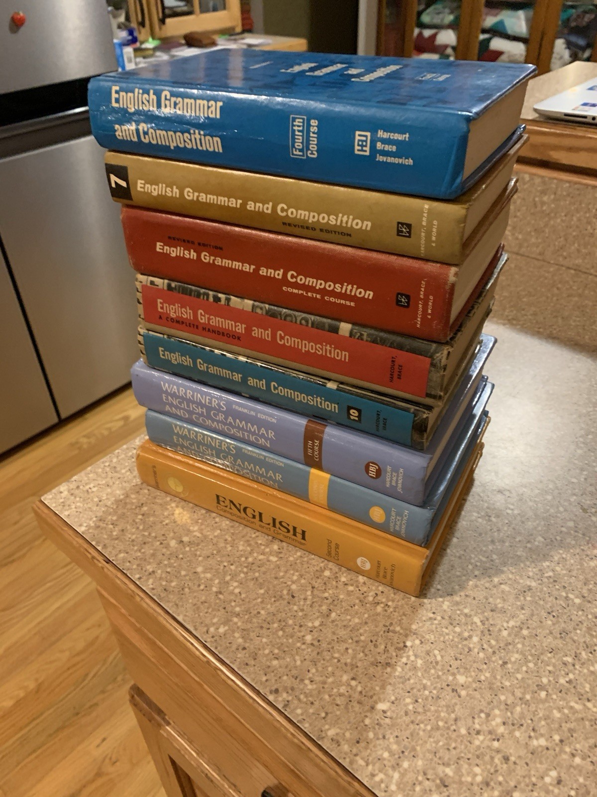 Lot of 8 Vintage – Warriner’s English Grammar And Composition Textbooks