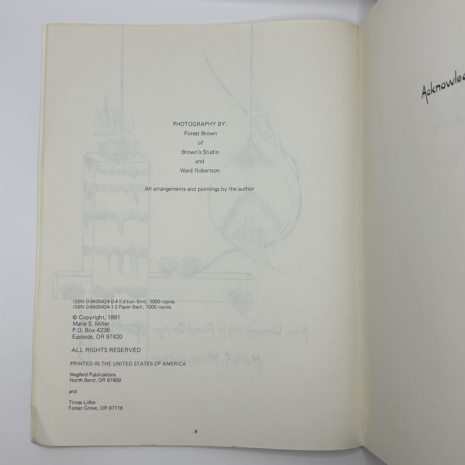 Vtg Flower Arranging BookNew Dimensions in Floral Design Art Marie Miller SIGNED