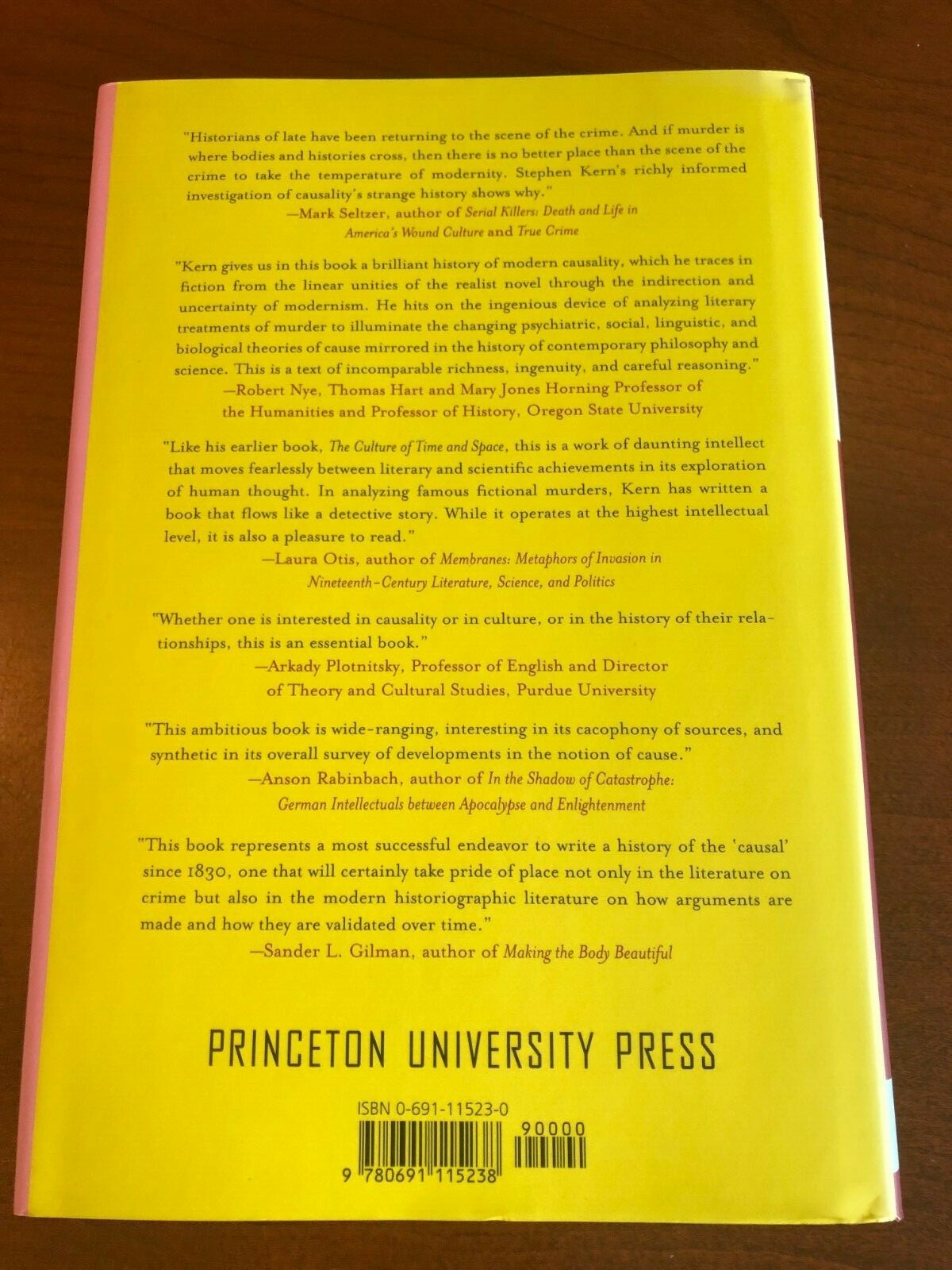 A Cultural History of Causality, Stephen Kern, HC/DJ First Edition